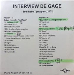escuchar en línea Gage - Interview de Gage