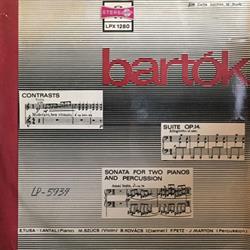 Download Bartók E Tusa I Antal, M Szűcs, Kovács Béla, F Petz J Marton - Contrasts Suite Op 14 Sonata For Two Pianos And Percussion