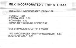 Milk Incorporated Various - Cream EP Dance Opera Trip 6 Traxx