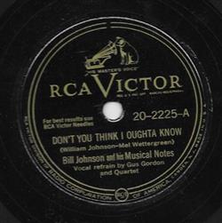 Download Bill Johnson & His Musical Notes - Dont You Think I Oughta Know Shortys Got To Go