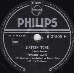 écouter en ligne Frankie Laine And The Four Lads - Sixteen Tons I Heard The Angels Singing