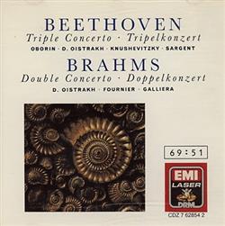 ascolta in linea Beethoven, Brahms, David Oistrach, Pierre Fournier, Sviatoslav Knushevitsky, Lev Oborin, Philharmonia Orchestra, Sir Malcolm Sargent, Alceo Galliera - Beethoven Triple Concerto Brahms Double Concerto
