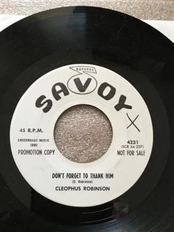 Download Cleophus Robinson - Dont Forget To Thank Him I Know Hes Strength